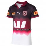 Maillot Queensland Maroons Rugby 2024 Entrainement Blanc Fuchsia