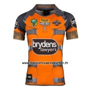 Maillot Wests Tigers Rocket Raccoon Marvel Rugby 2017 Gris Orange